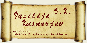 Vasilije Kušnorjev vizit kartica